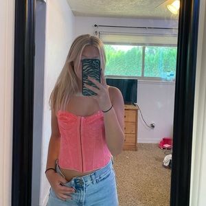 pink corset top